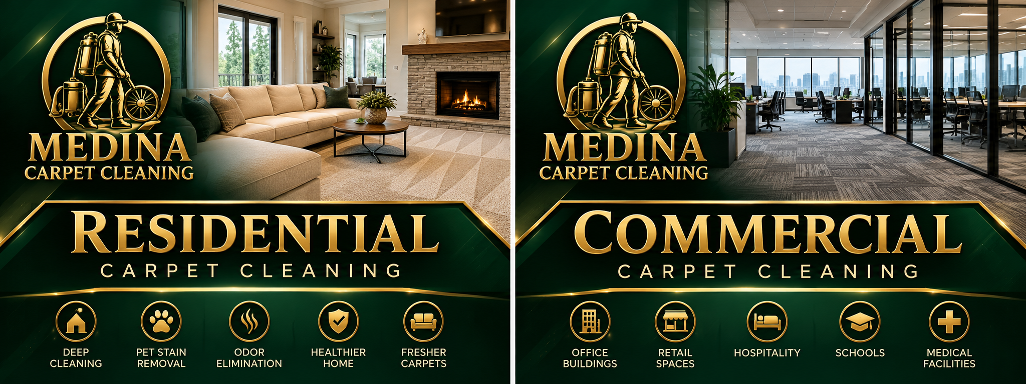 Residential carpet cleaning design
